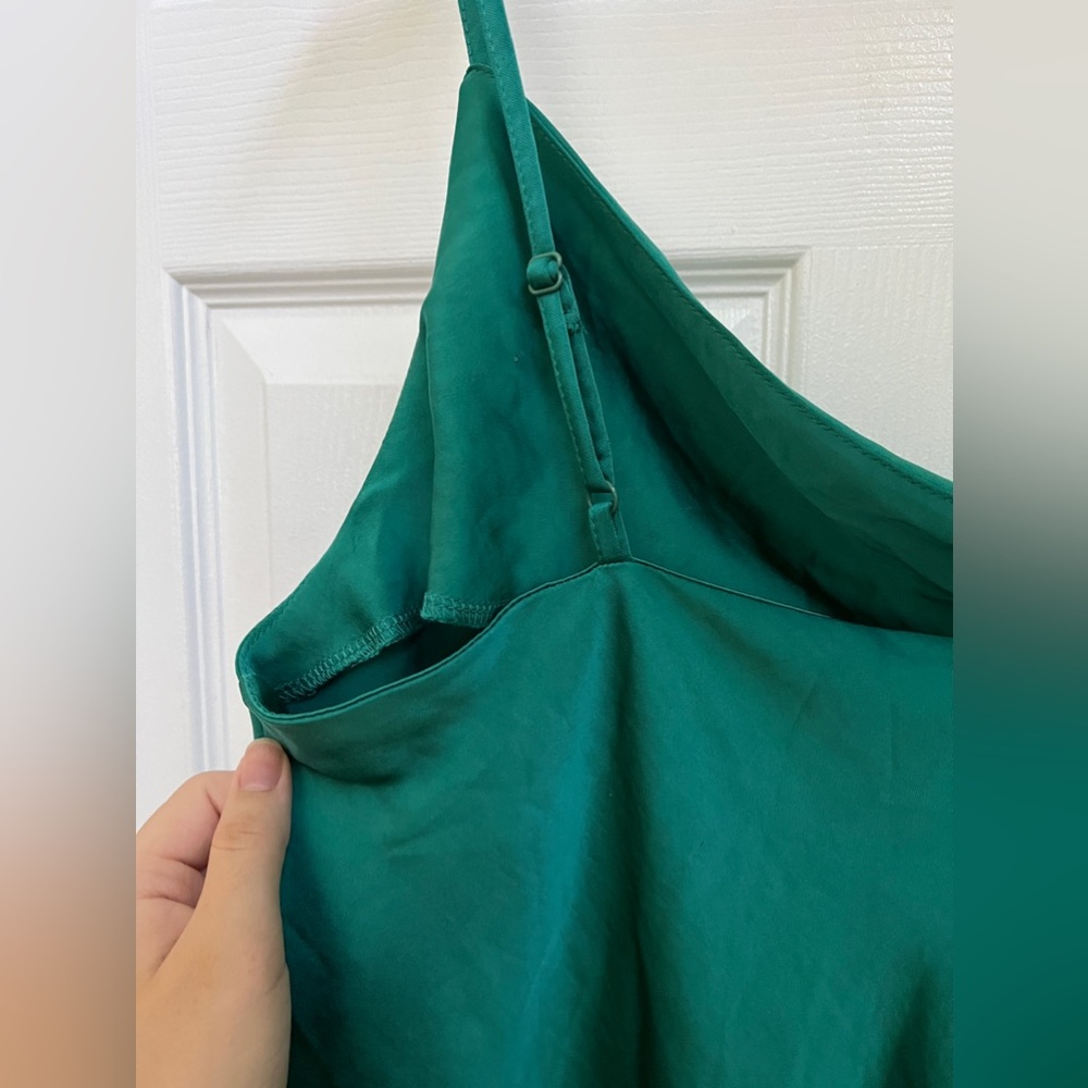 Dark Green Silk Dress